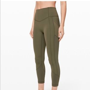 Lululemon- All The Right Places Crops, Olive Green